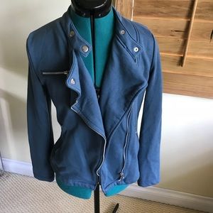 Blue Chic Zip Up Jacket